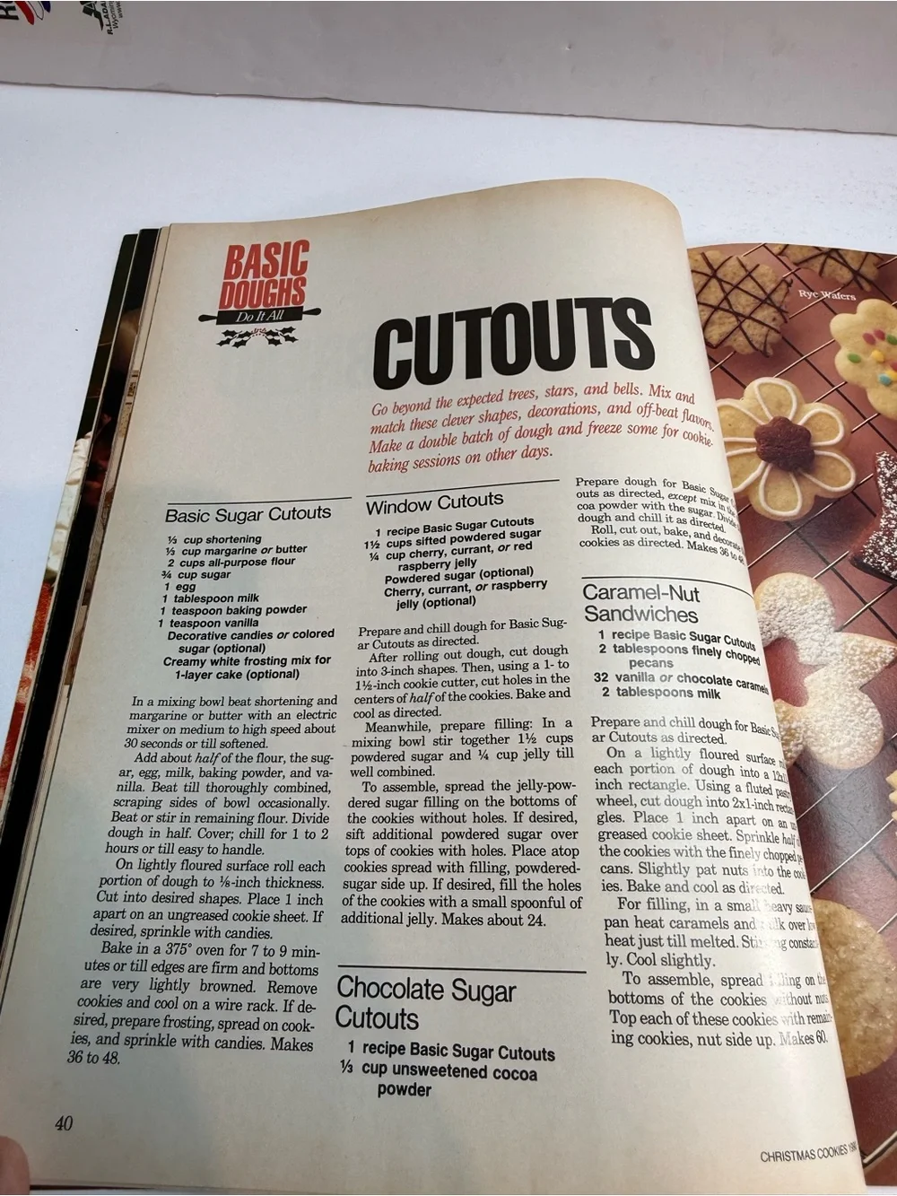Better Homes and Gardens Christmas Cookies Magazine 1990 Holiday Recipes